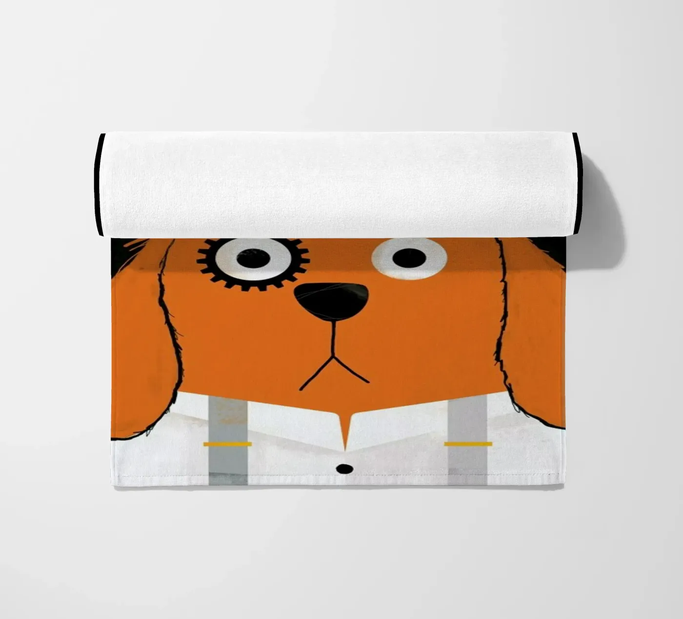 Dog Clockwork beach towel by Doozal