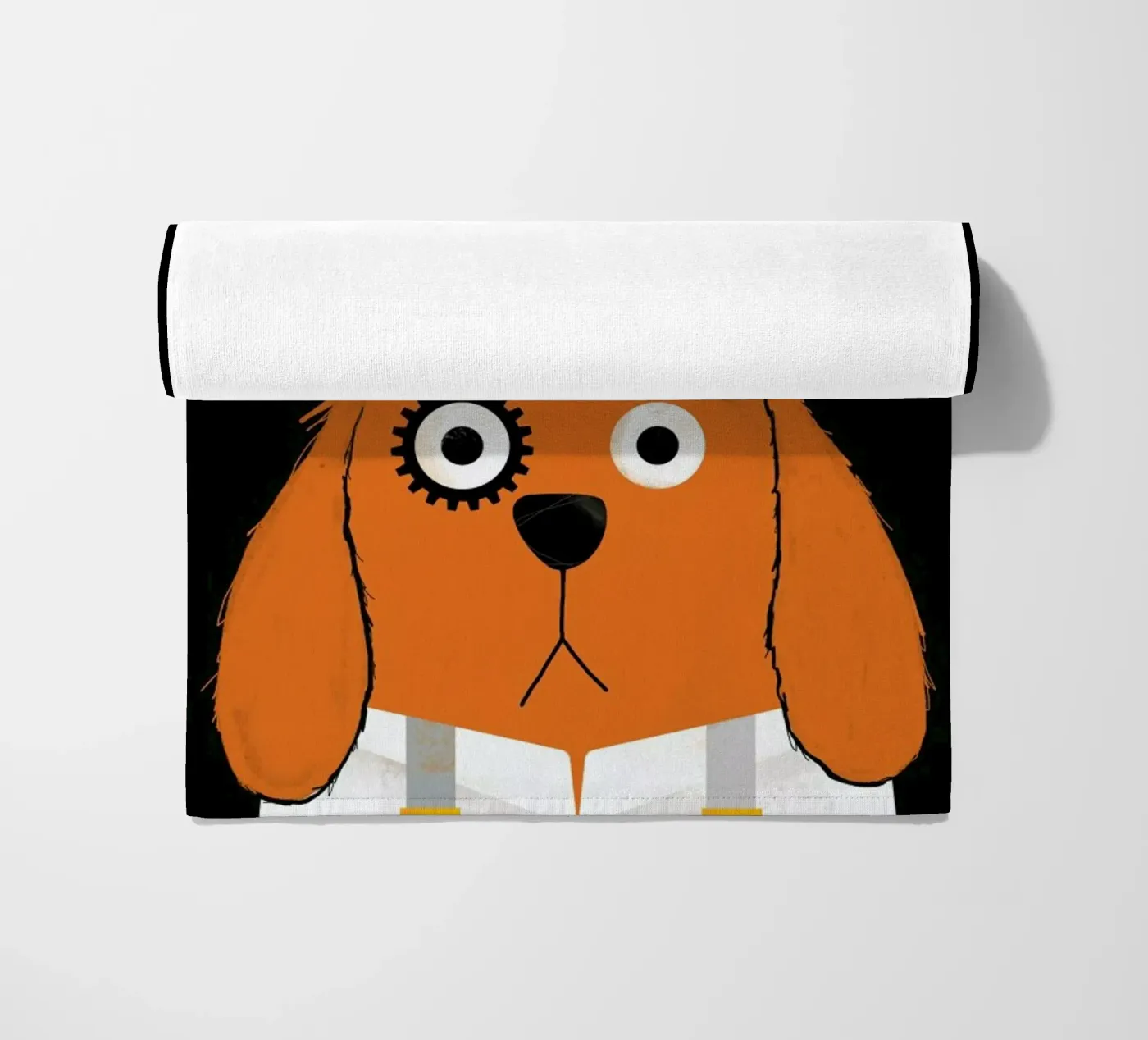 Dog Clockwork beach towel by Doozal