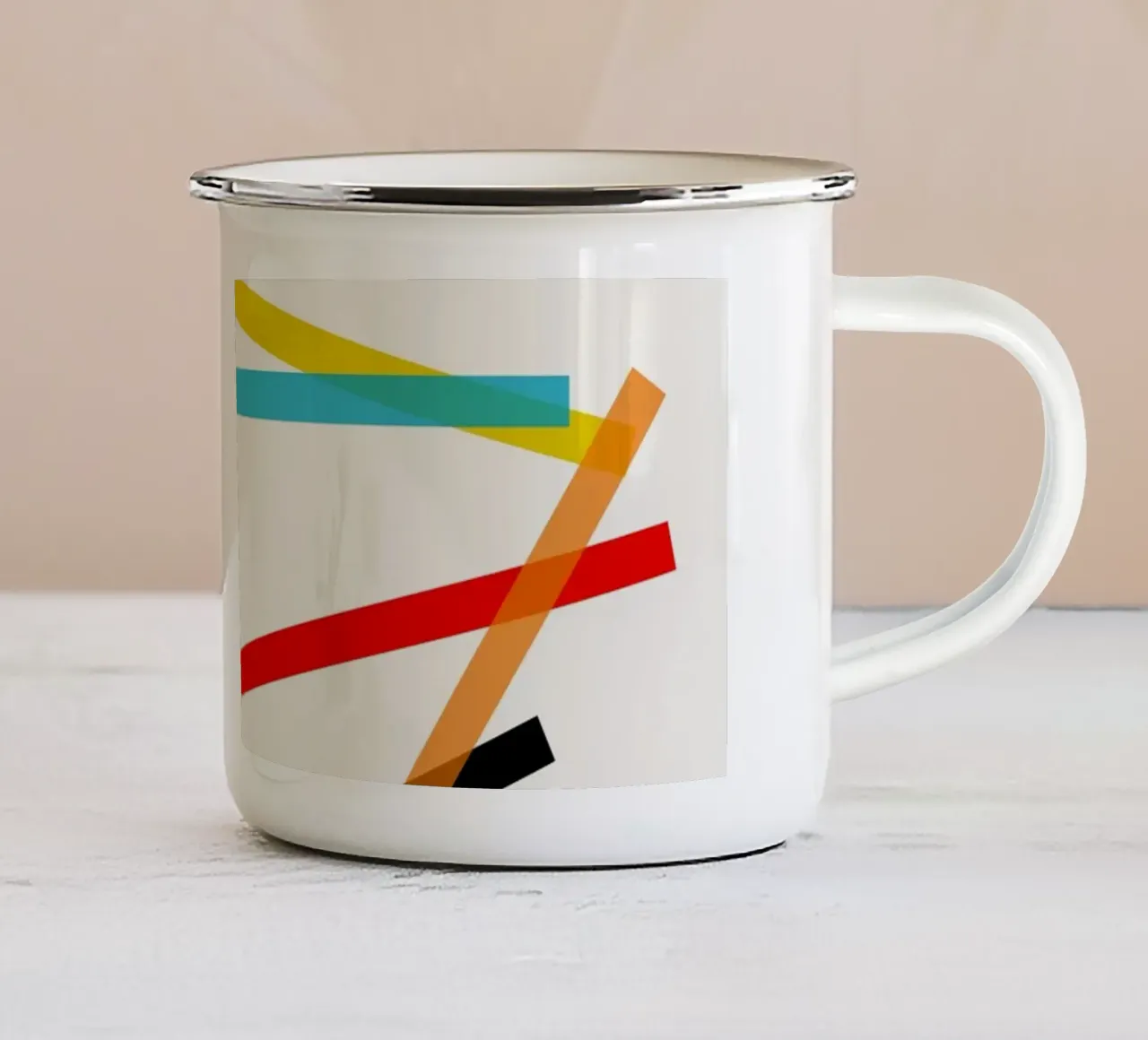 Scatter tazza in smalto da Rose Beck Art