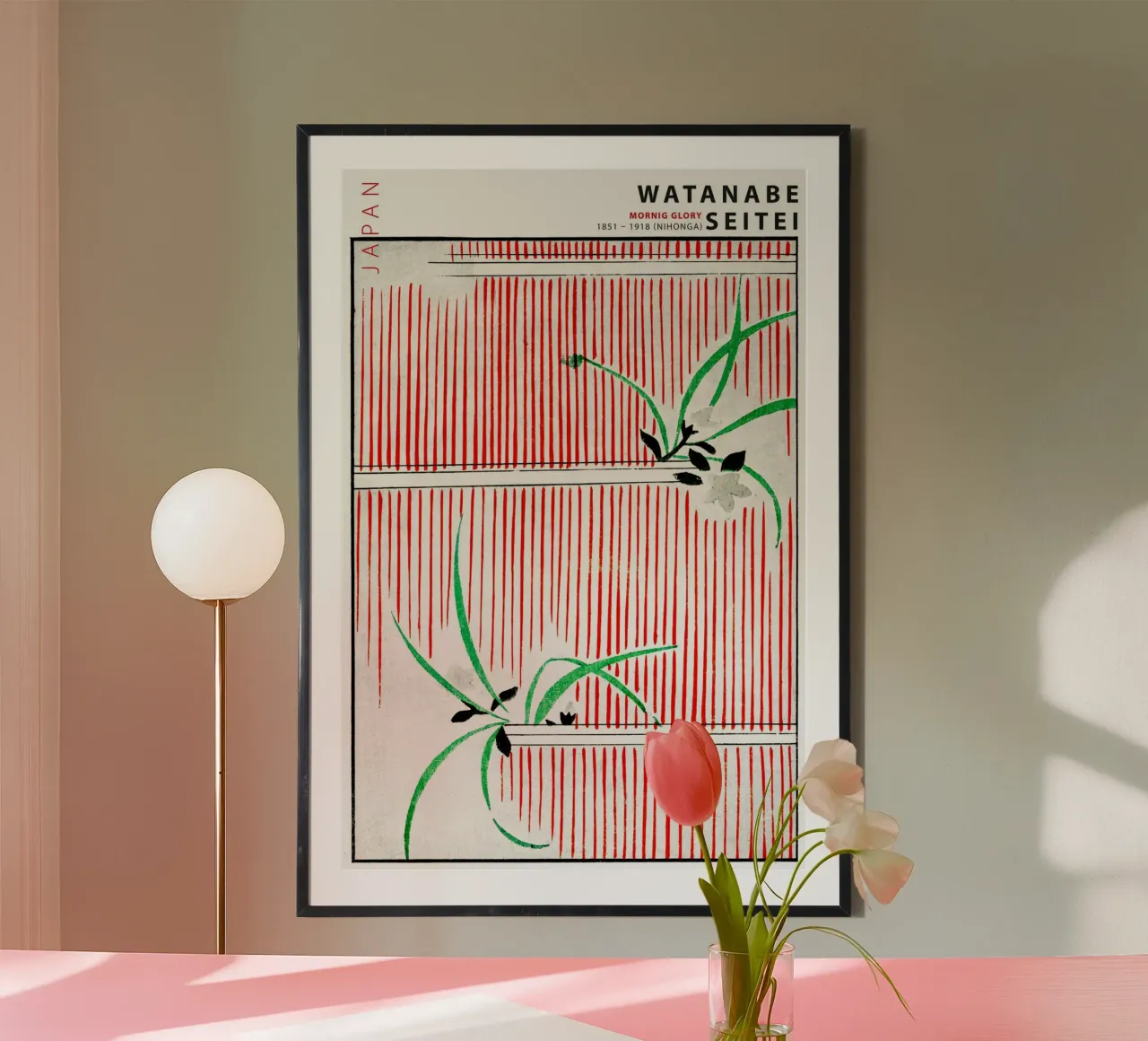 Watanabe Seitei - Gloria del mattino poster con telaio in plastica da Old Masters
