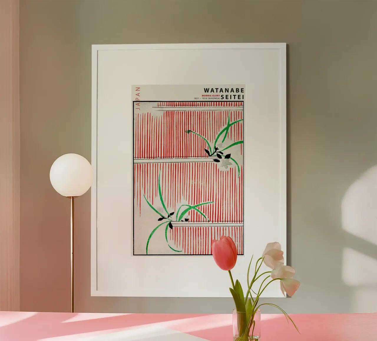 Watanabe Seitei - Gloria del mattino poster con telaio in plastica da Old Masters