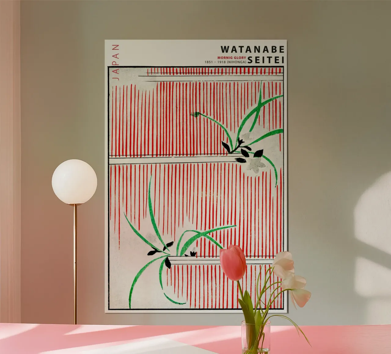 Watanabe Seitei - Gloria del mattino poster con telaio in plastica da Old Masters