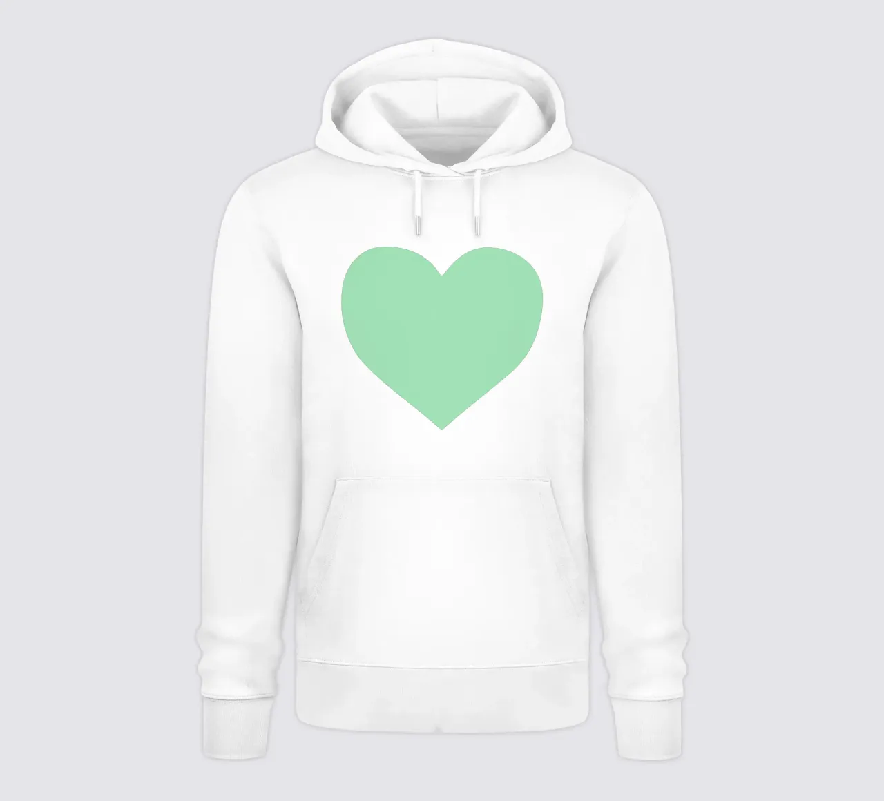 Cuore di menta felpa con cappuccio da Rose Beck Art