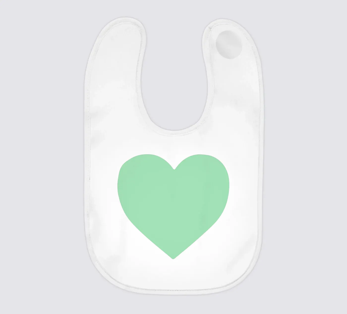 Cuore di menta bavaglino da Rose Beck Art