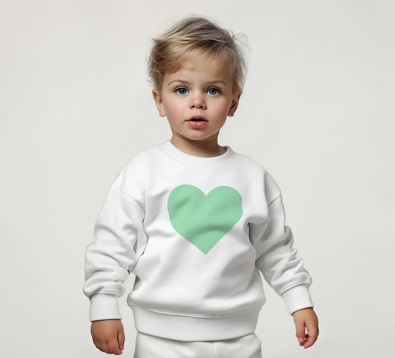 Cuore di menta felpa neonato da Rose Beck Art