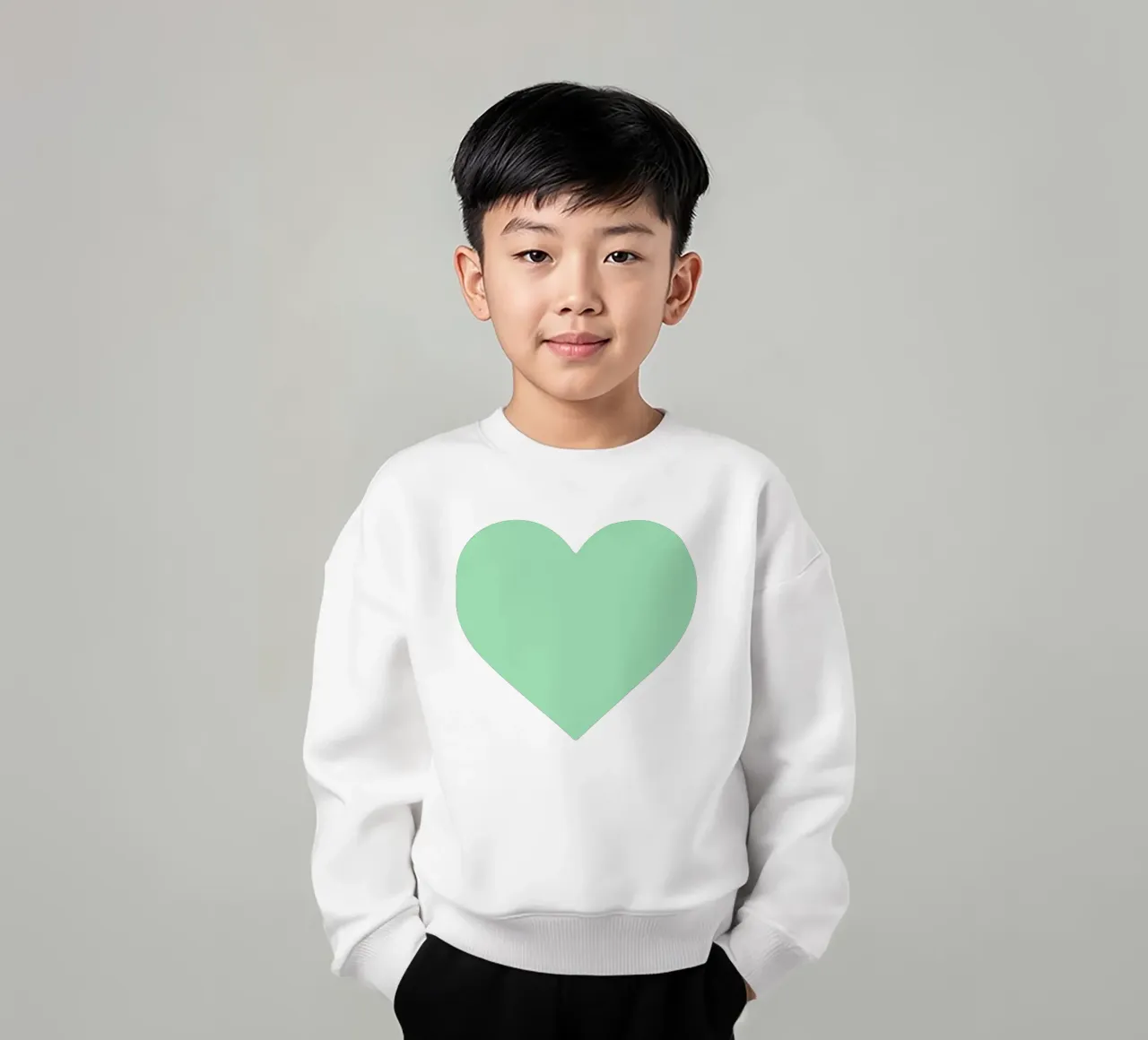 Cuore di menta felpa bambino da Rose Beck Art