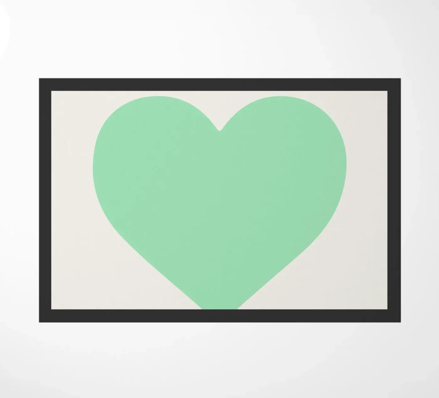 Mint Hart deurmat van Rose Beck Art