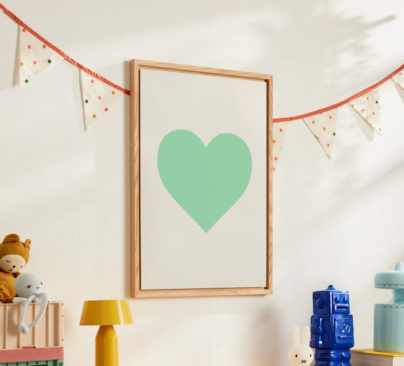 Mint Heart plexiglas de Rose Beck Art