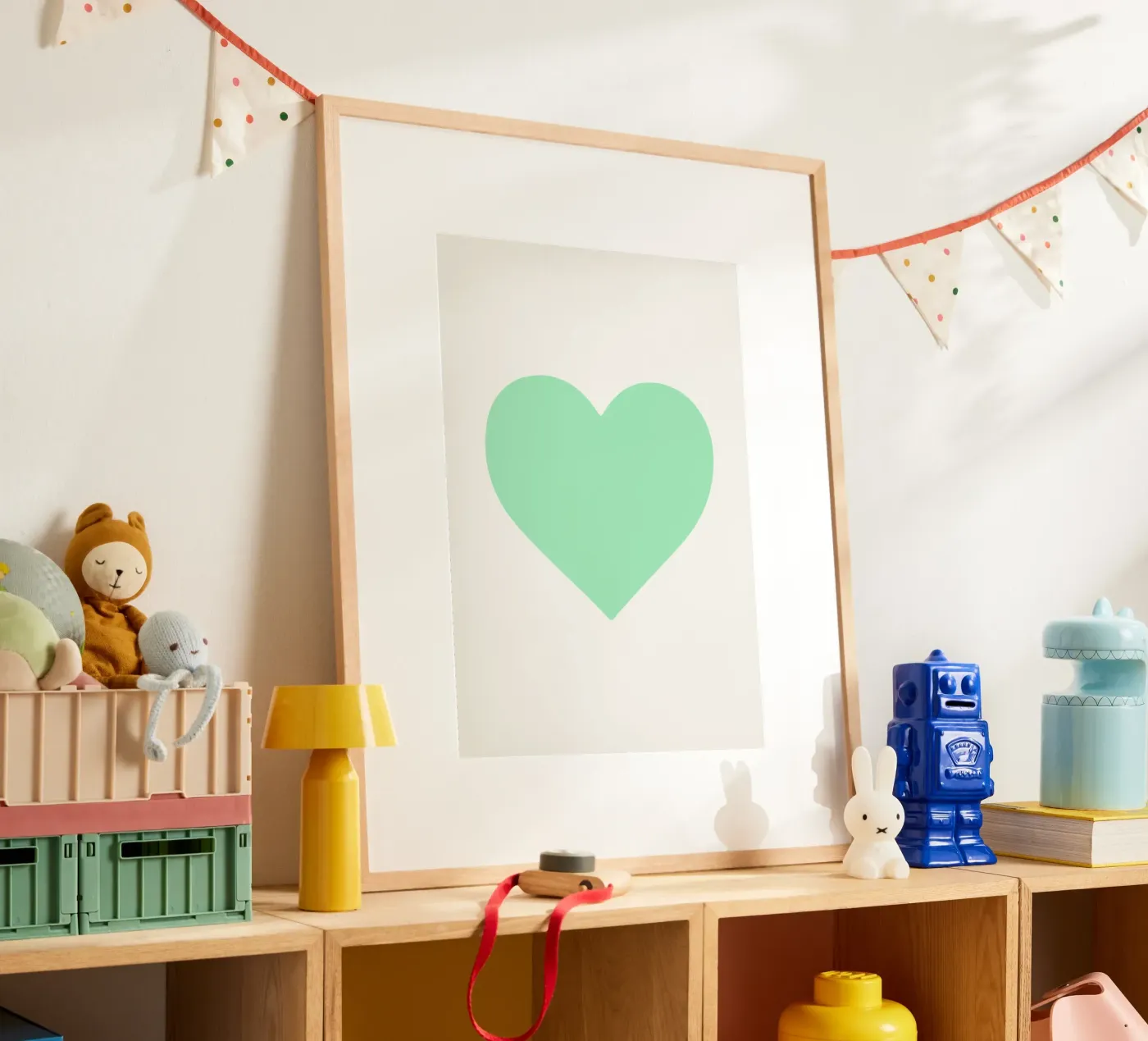 Mint Heart poster by Rose Beck Art