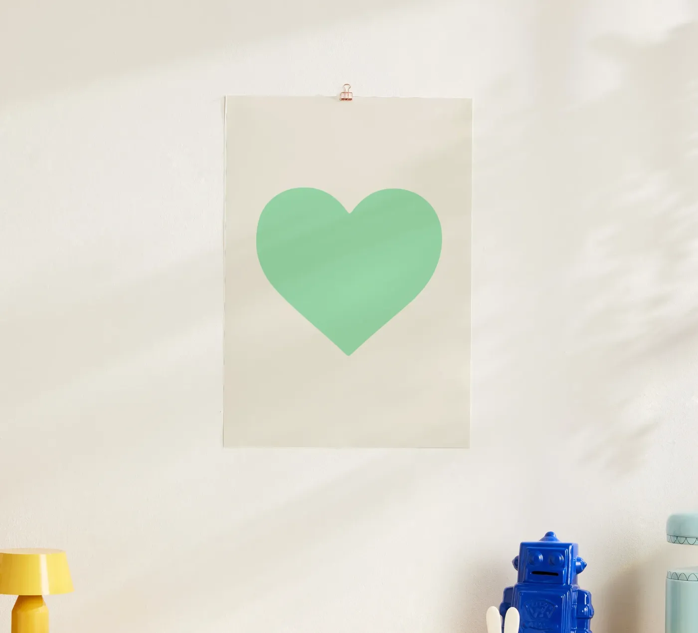 Mint Heart poster by Rose Beck Art