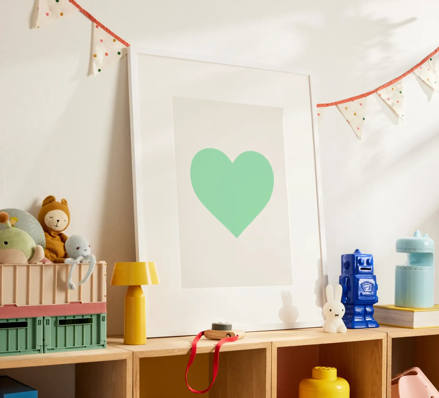 Mint Heart poster by Rose Beck Art