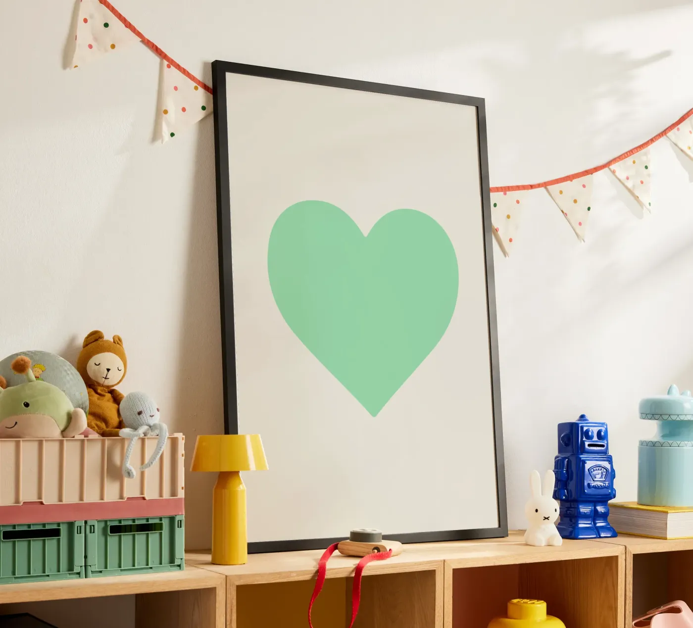 Mint Heart poster by Rose Beck Art