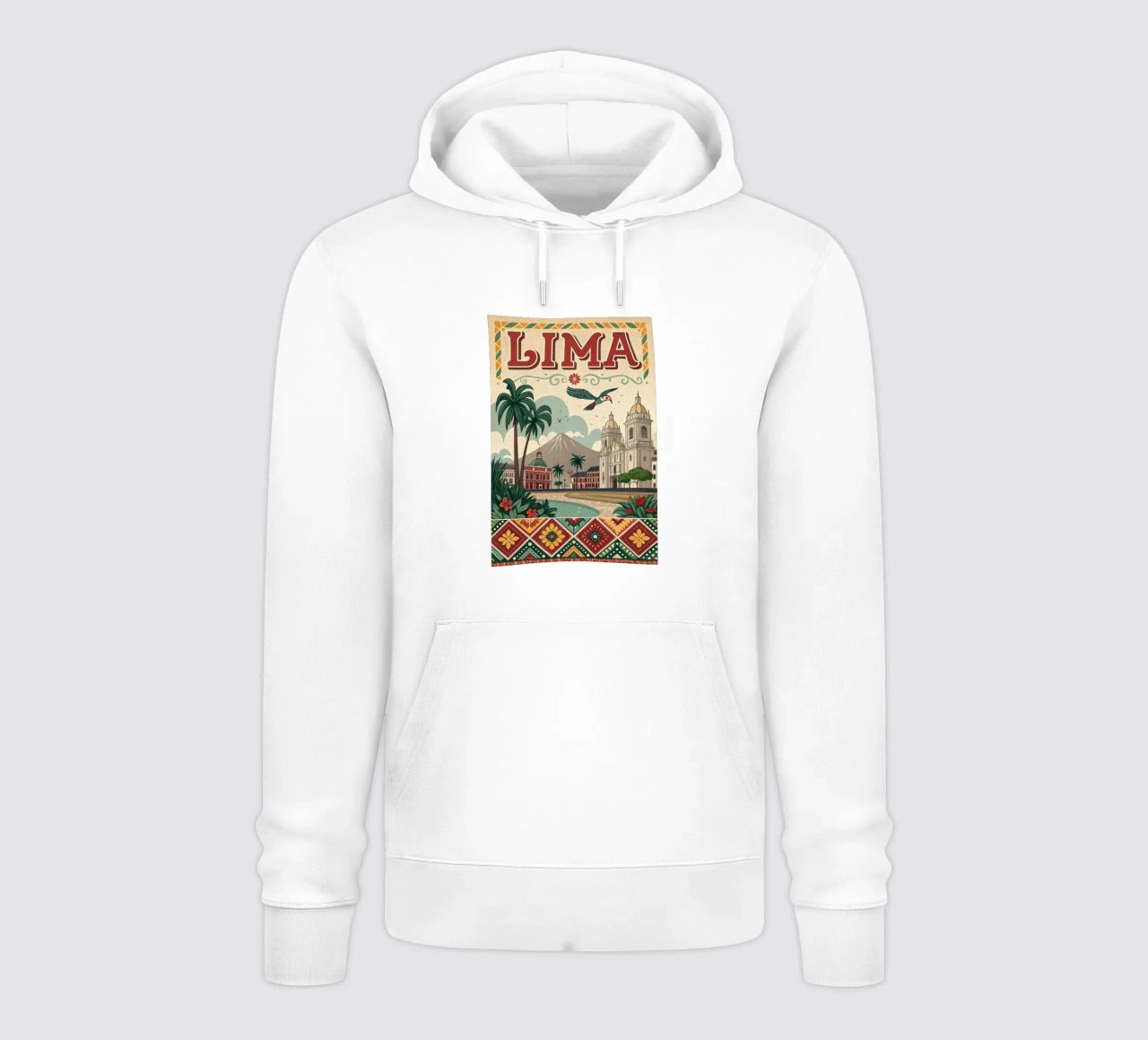 Poster d'epoca di Lima felpa con cappuccio da ARTVI-SHOP