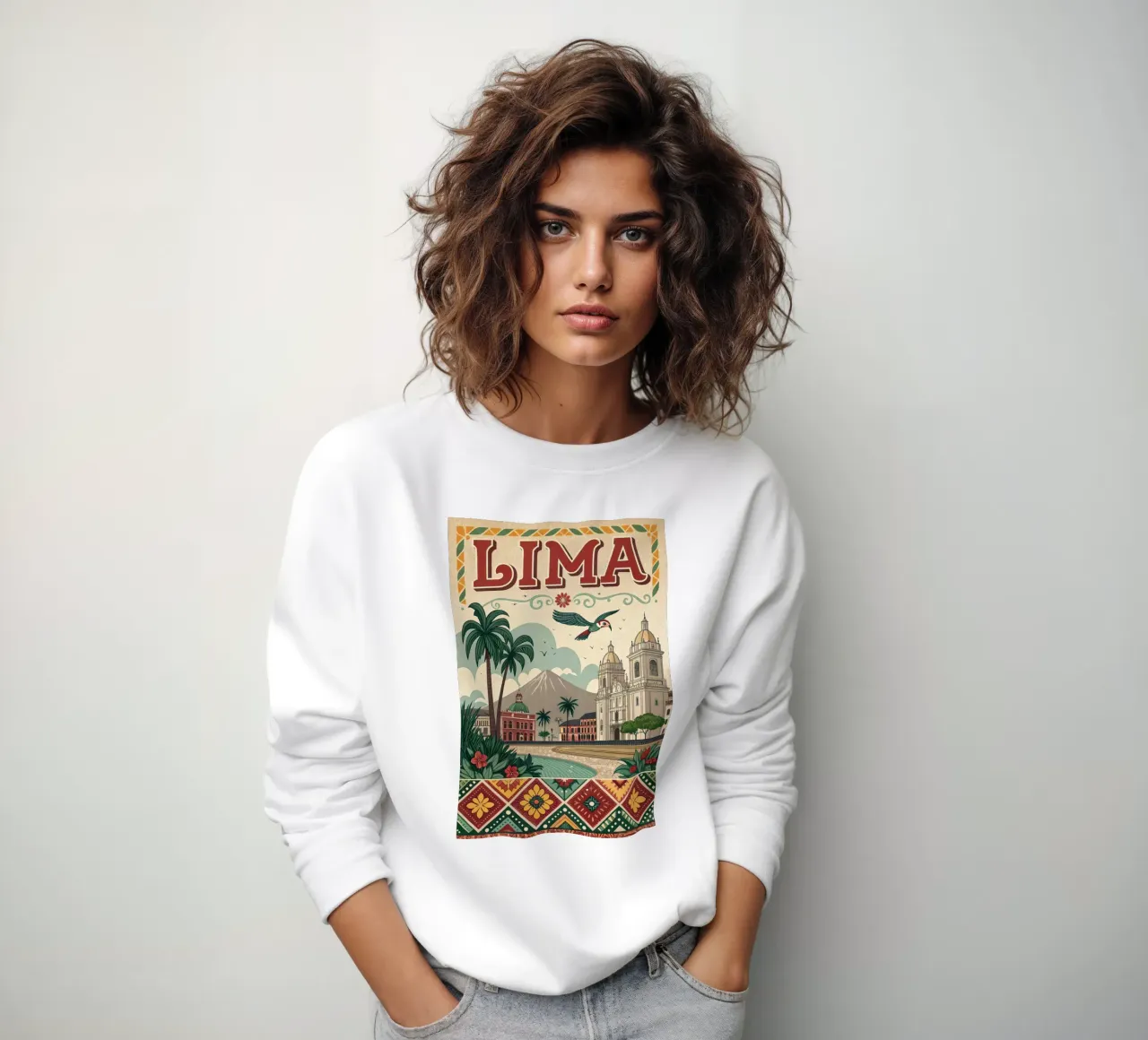 Lima vintage poster sweatshirt van ARTVI-SHOP