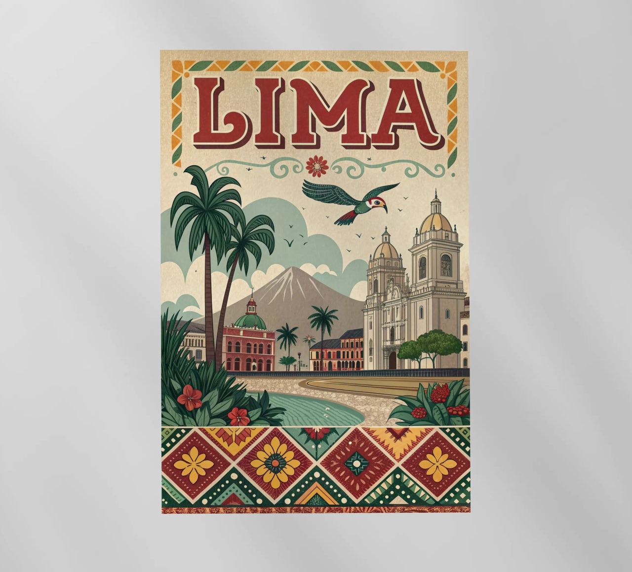 Poster d'epoca di Lima pellicola backlit da ARTVI-SHOP