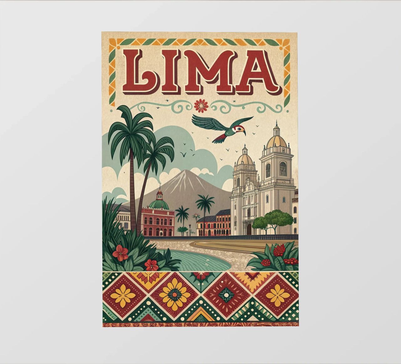 Poster d'epoca di Lima pellicola backlit da ARTVI-SHOP