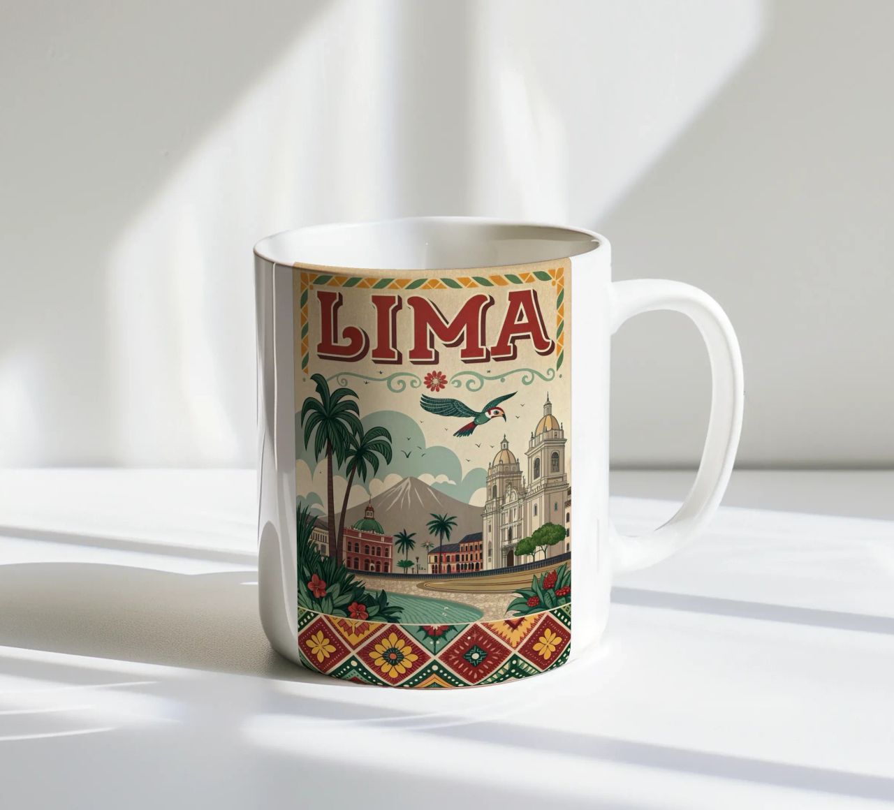 Poster d'epoca di Lima tazza in ceramica da ARTVI-SHOP