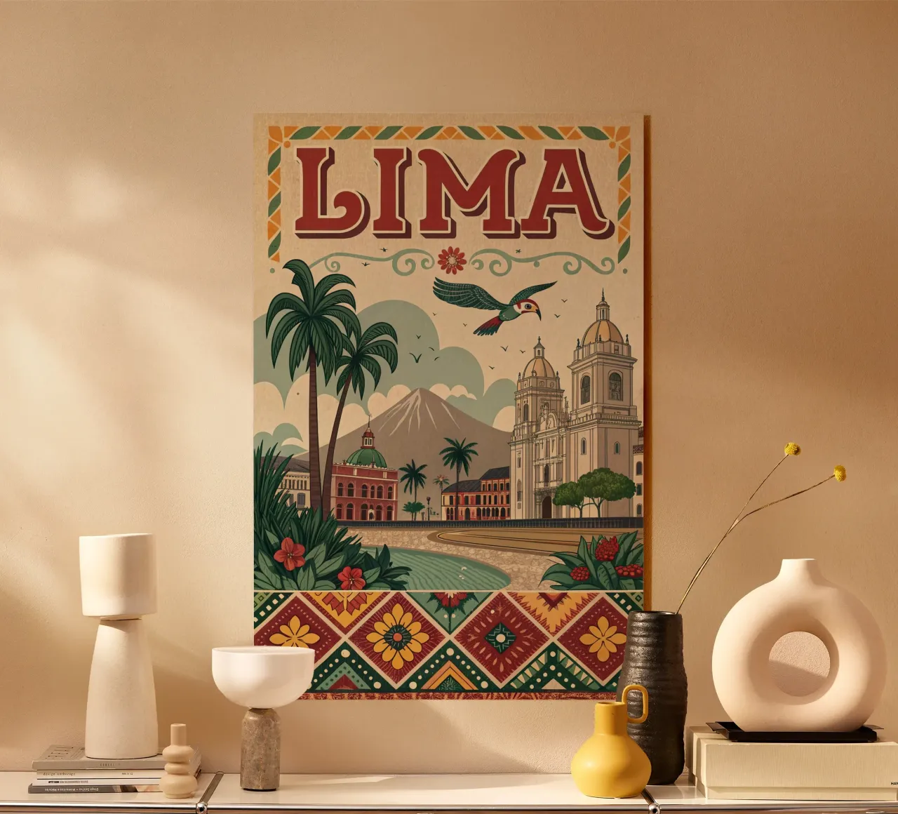 Poster d'epoca di Lima plexiglass da ARTVI-SHOP