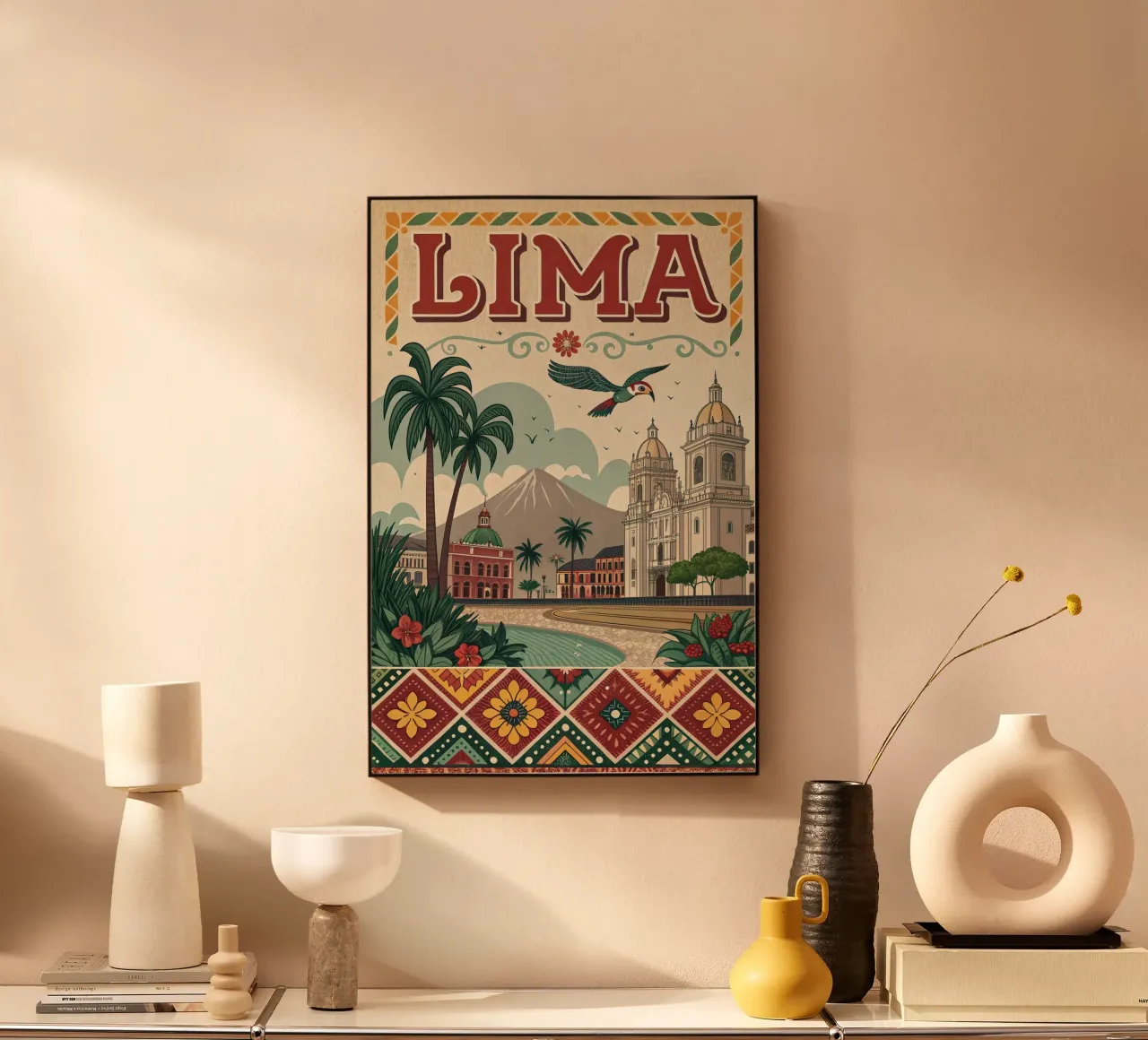Poster d'epoca di Lima alluminio dibond da ARTVI-SHOP