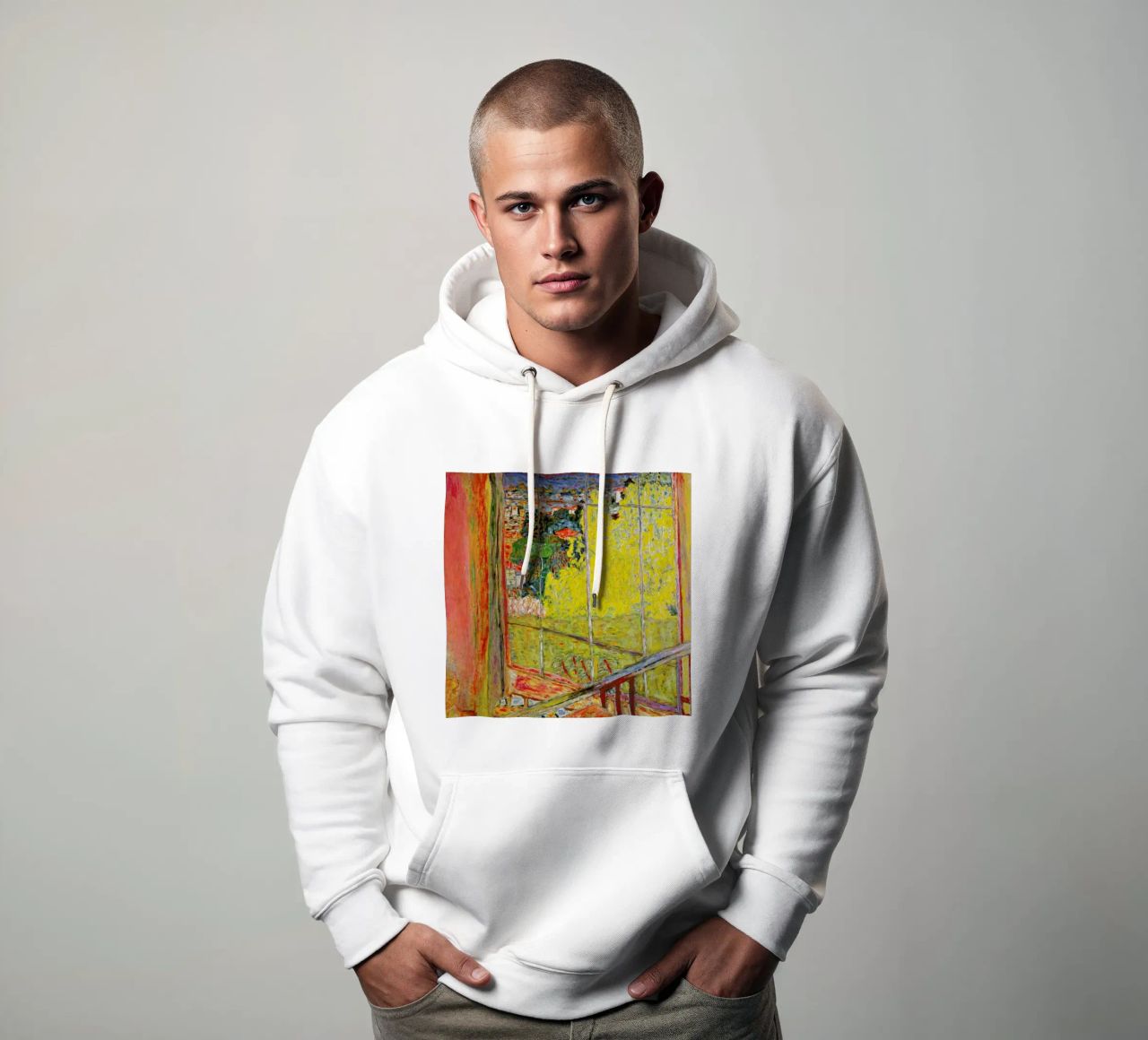 Bonnard - The Studio with Mimosa felpa con cappuccio da ARTOTHEK