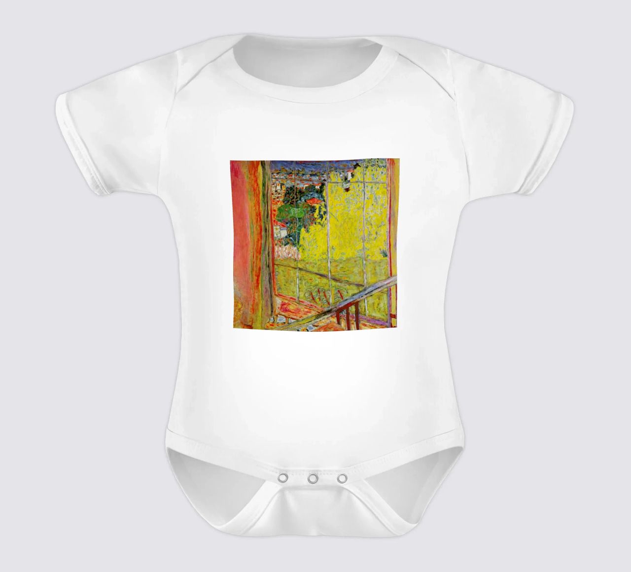 Bonnard - The Studio with Mimosa short-sleeve baby romper by ARTOTHEK