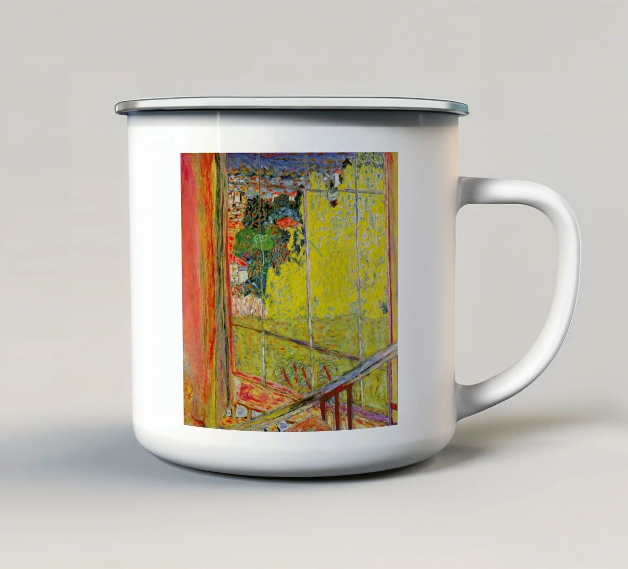 Bonnard - The Studio with Mimosa enamel mug by ARTOTHEK