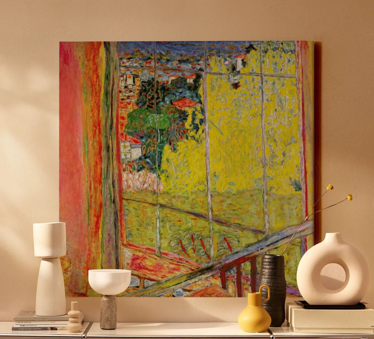 Bonnard - The Studio with Mimosa canvas by ARTOTHEK
