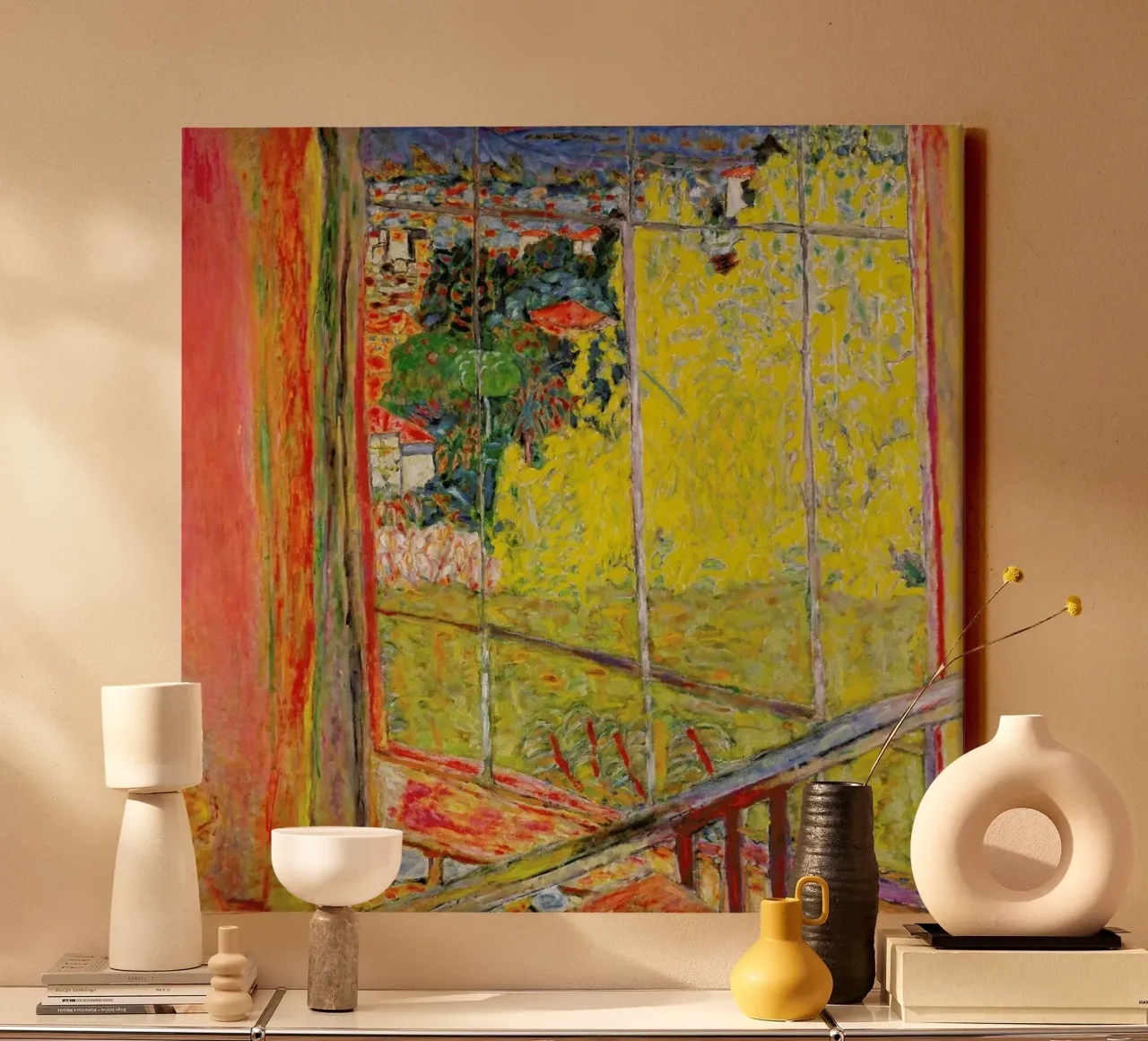 Bonnard - The Studio with Mimosa canvas by ARTOTHEK