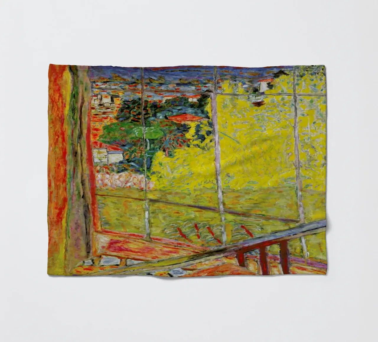 Bonnard - The Studio with Mimosa coperta in pile da ARTOTHEK
