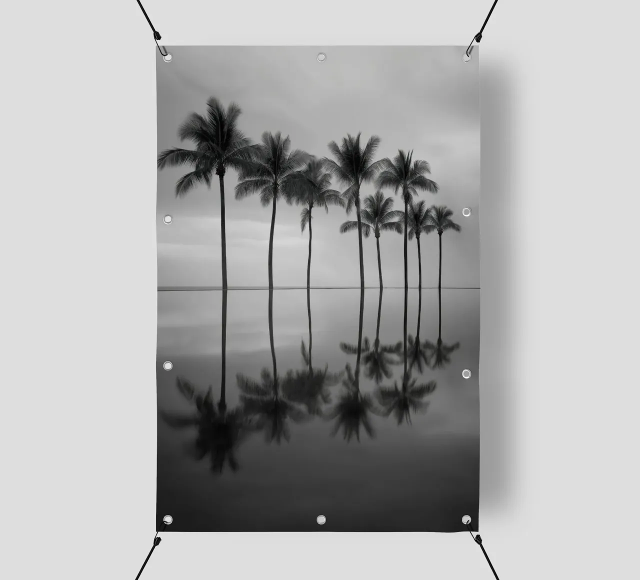 Riflesso delle palme telo in pvc da Indigo Tides Art