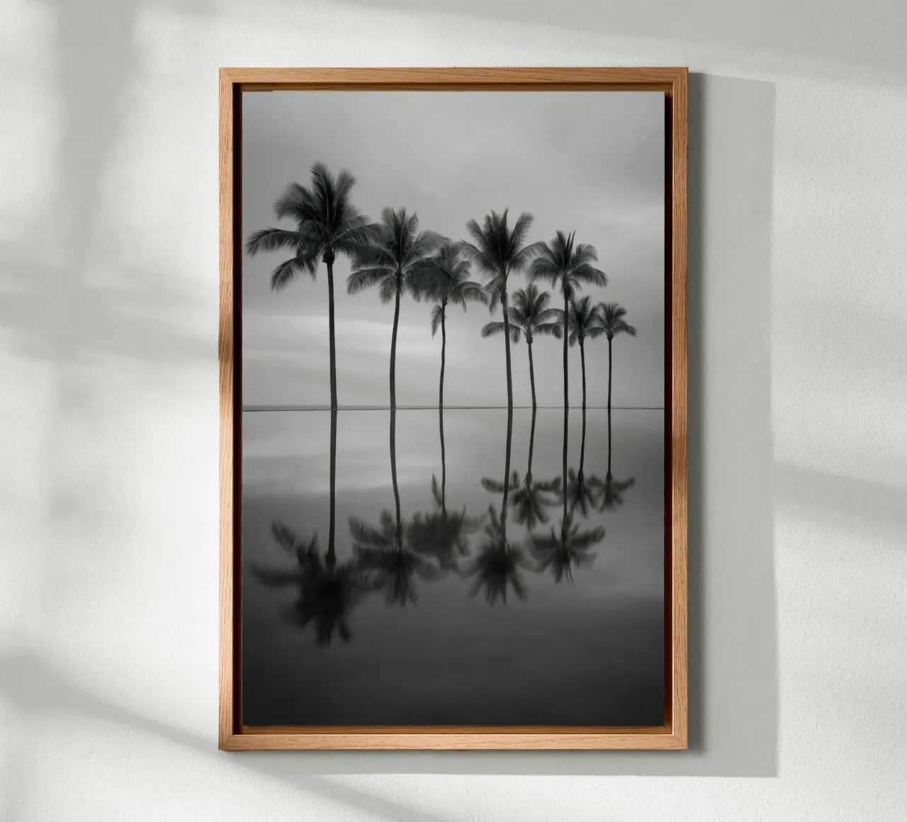 Palm Trees Reflection canvas by Indigo Tides Art