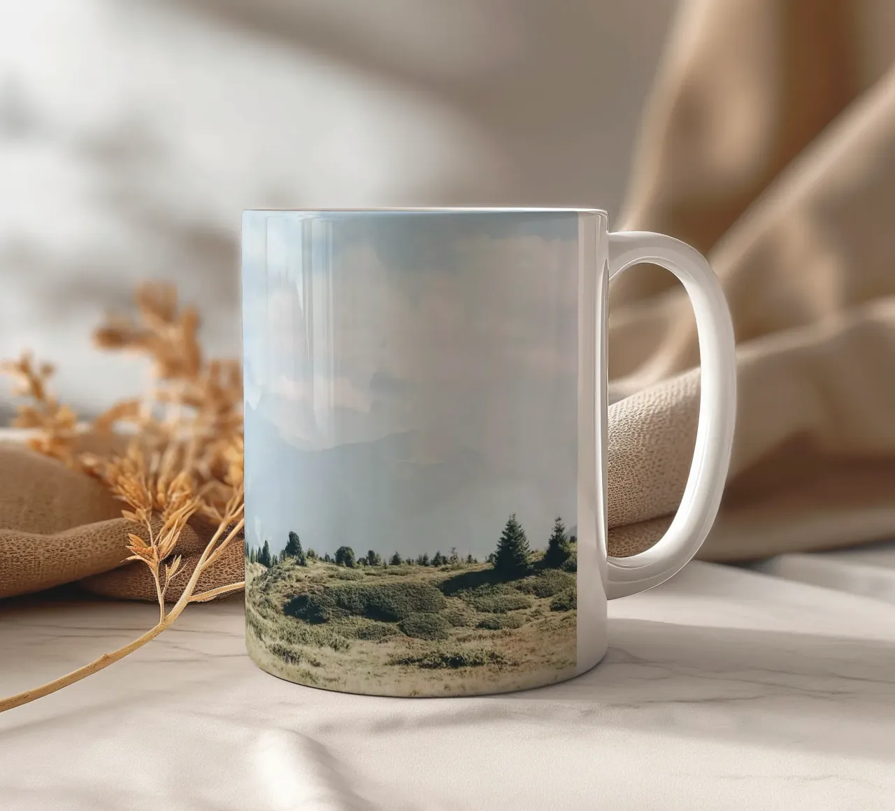 Dolomites, Italy I Wooden chalet in the mountains ceramic mug by Julie Travel Photography