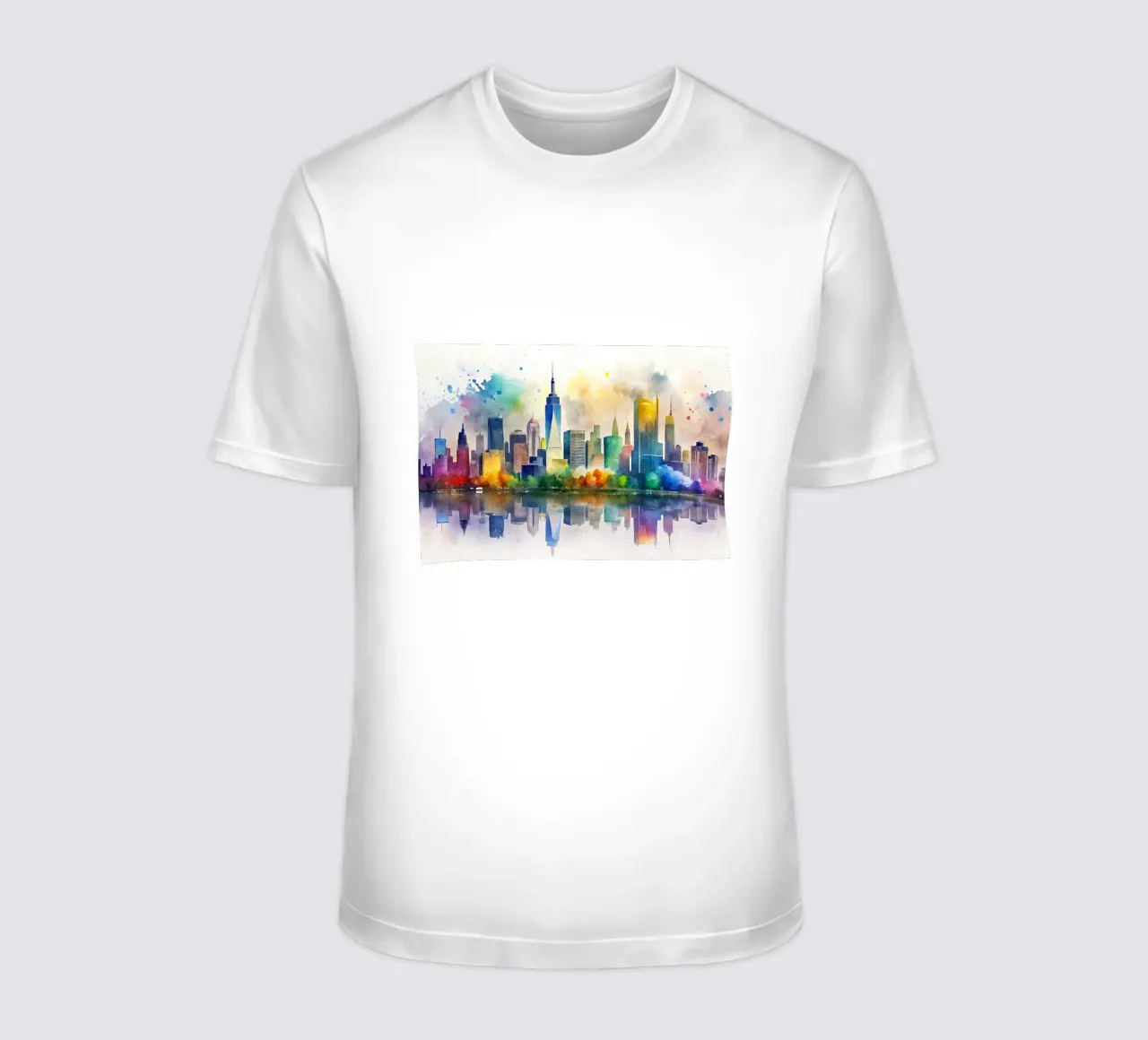 Lo skyline di New York in acquerello t-shirt da ARTVI-SHOP
