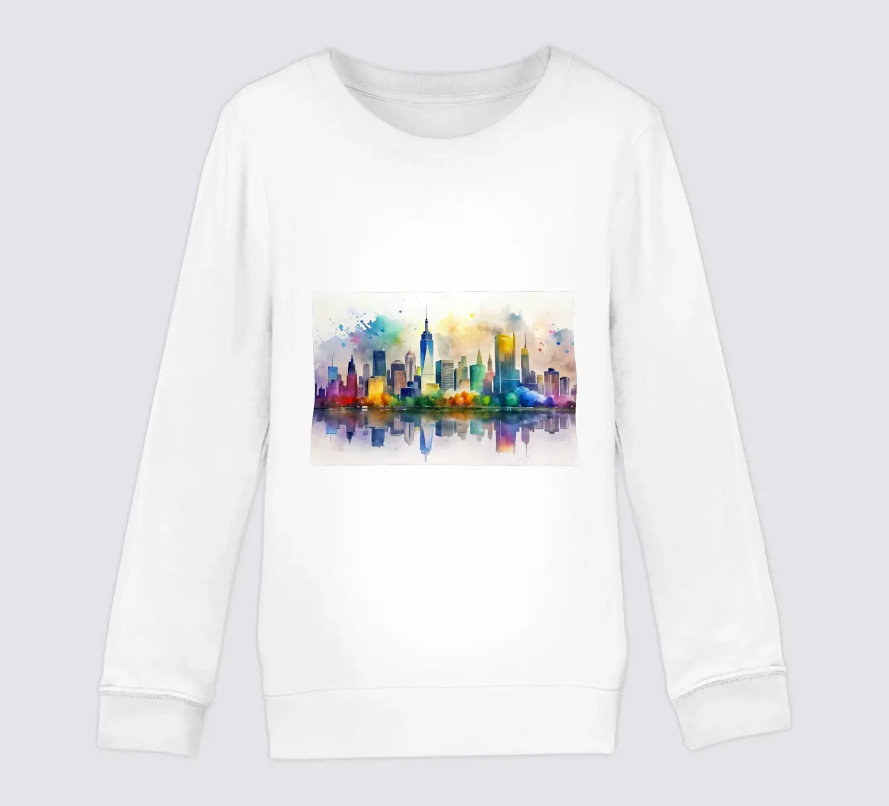 Lo skyline di New York in acquerello felpa bambino da ARTVI-SHOP