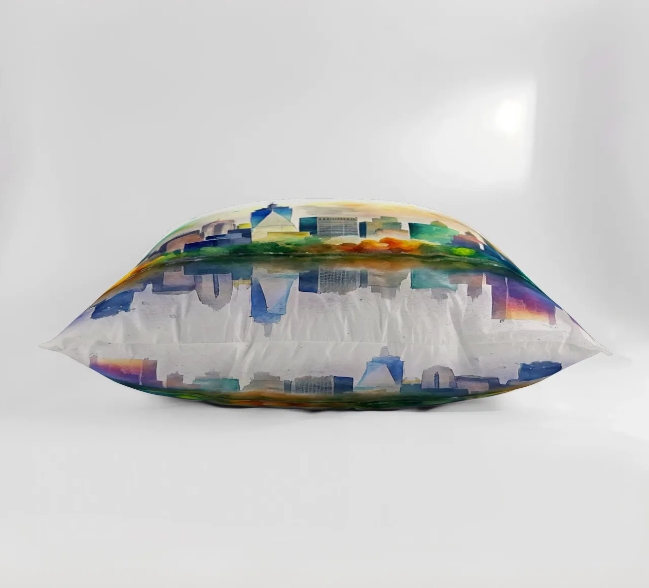 Lo skyline di New York in acquerello cuscino da ARTVI-SHOP