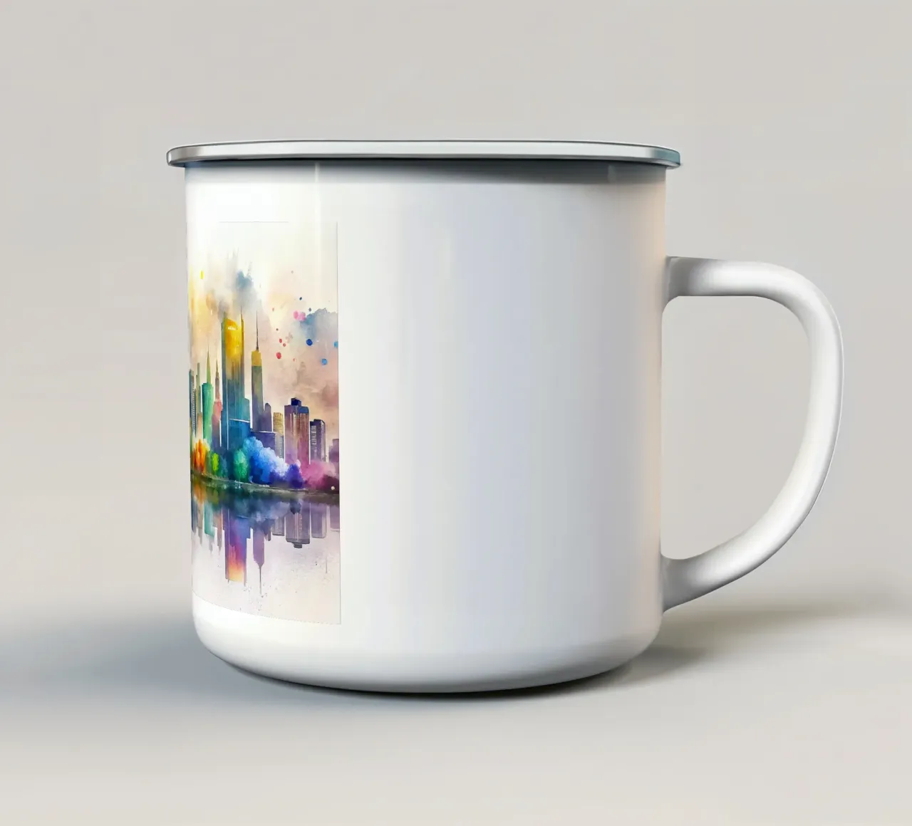 Lo skyline di New York in acquerello tazza in smalto da ARTVI-SHOP