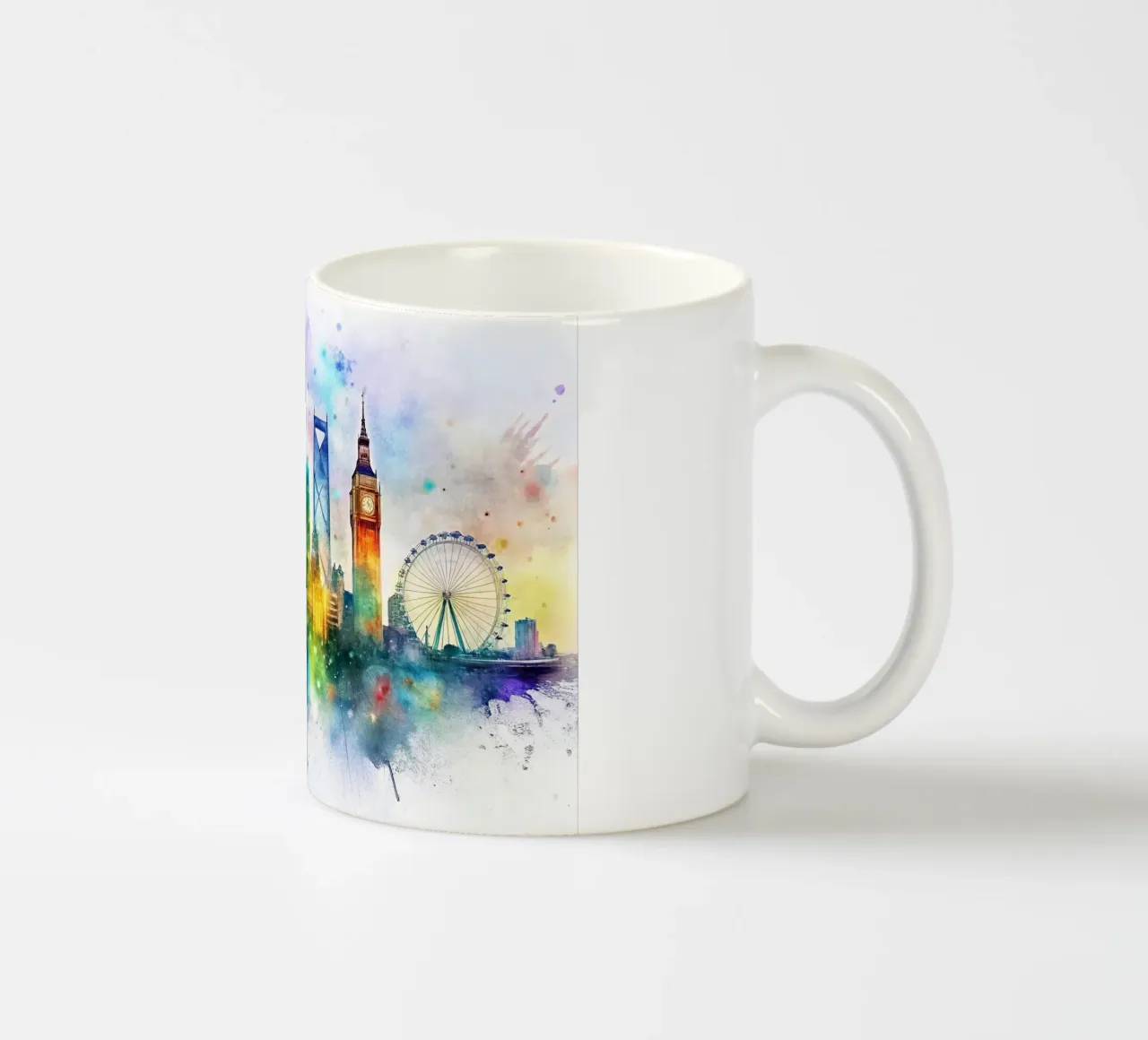 Skyline di Londra ad acquerello tazza in ceramica da ARTVI-SHOP