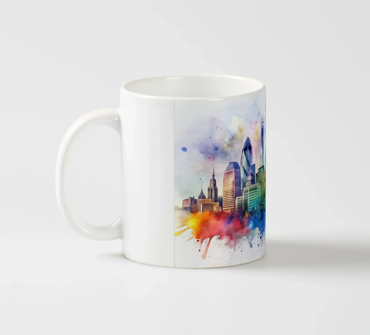 Skyline di Londra ad acquerello tazza in ceramica da ARTVI-SHOP