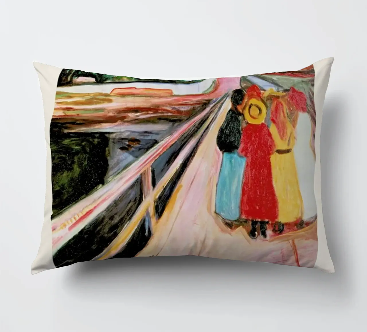 Munch - Girls on the Bridge cuscino da ARTOTHEK