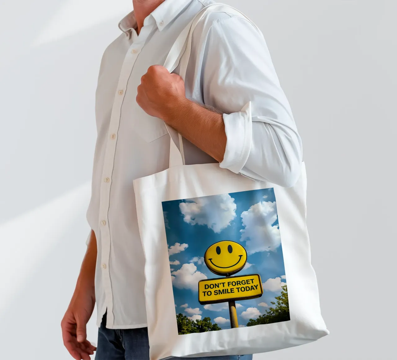 Non dimenticate di sorridere oggi borsa in juta da 🥝 KIWI STORE