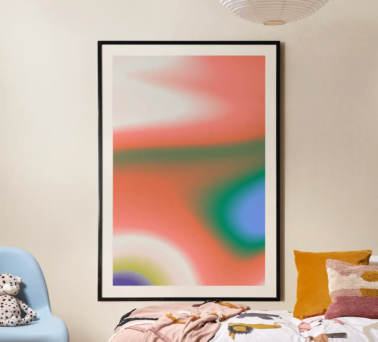 FOLLOW YOUR DREAMS & FIND TRUE HAPPINESS poster con telaio in legno da ÂME LIBRE STUDIO