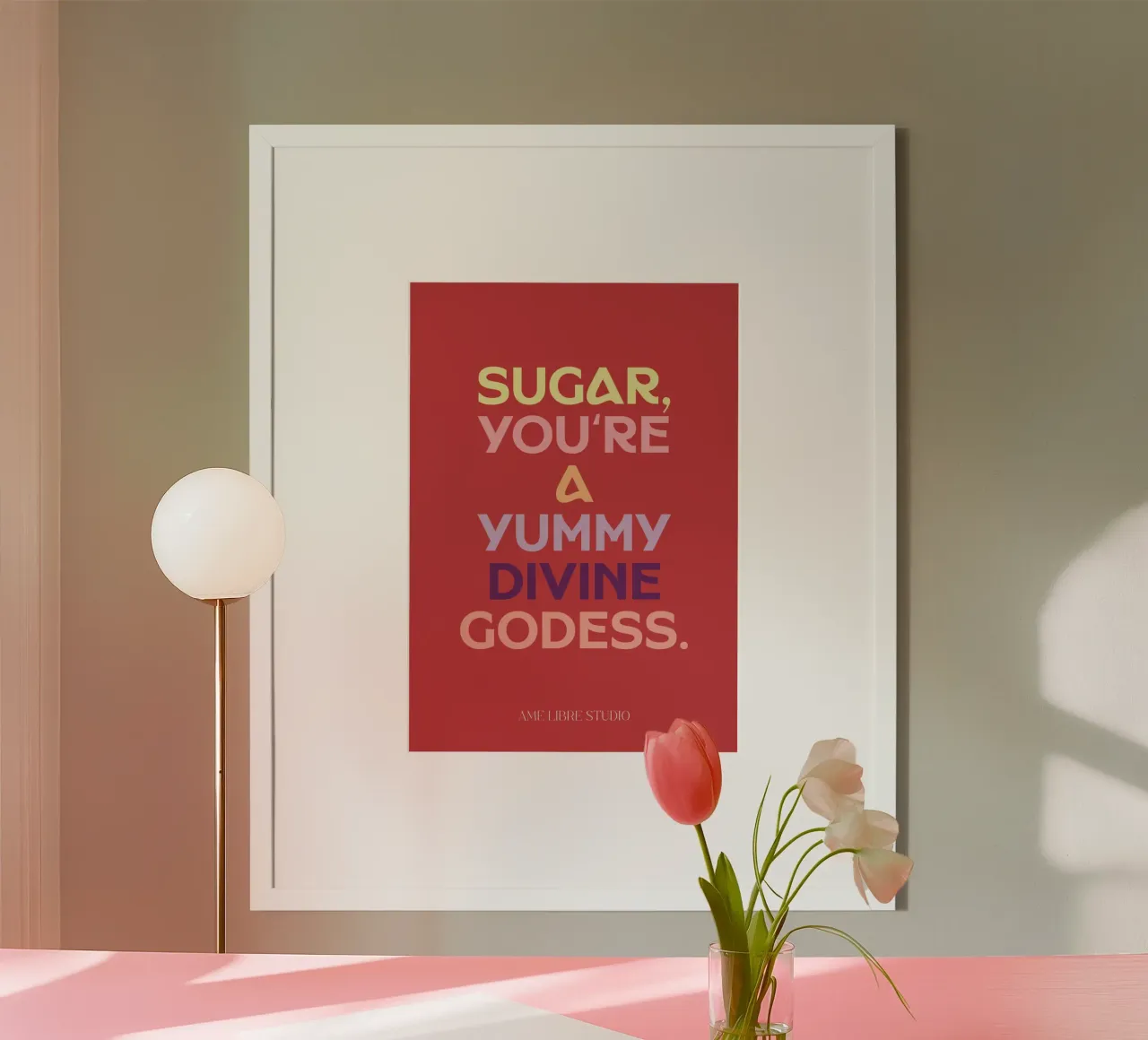 ♥️ poster avec cadre en bois de ÂME LIBRE STUDIO