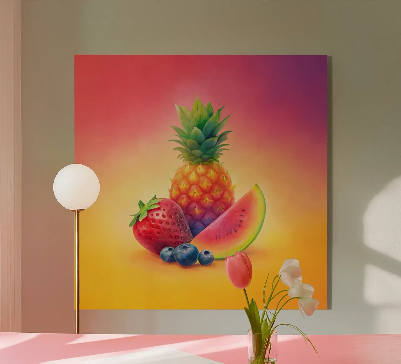 Summer fruits acrylic glass by 🎁 ARTVI-SHOP