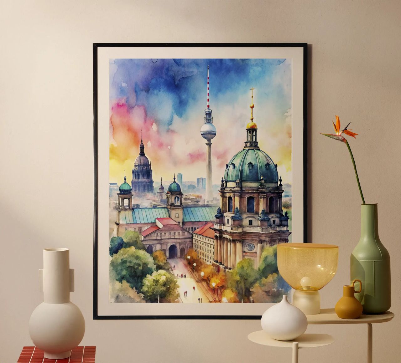 A drawing of Berlin poster by ARTVI-SHOP
