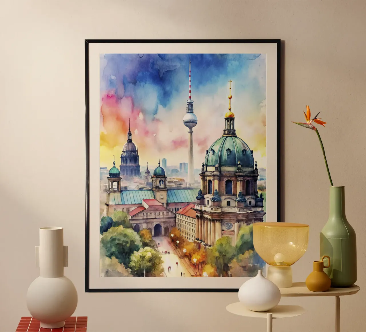 Eine Zeichnung von Berlin Poster von 🎁 ARTVI-SHOP