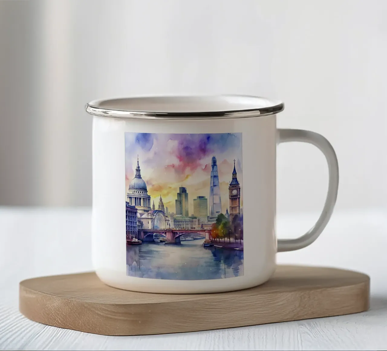 Lo skyline di Londra tazza in smalto da ARTVI-SHOP