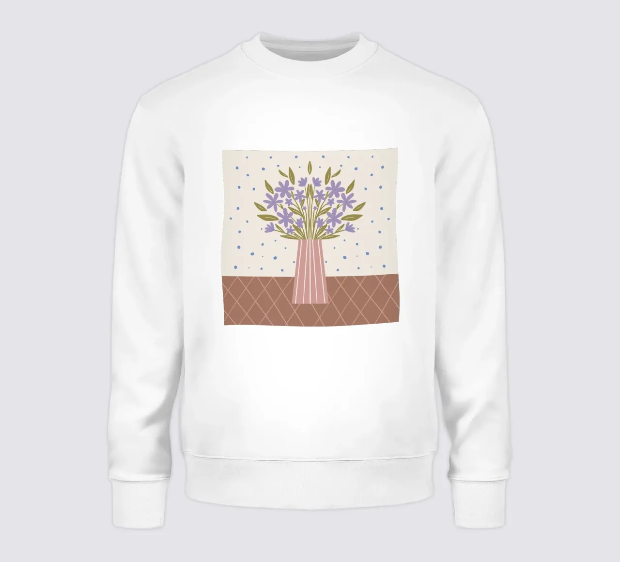 Florero - mousse de moca y violeta sudadera de Wackapacka