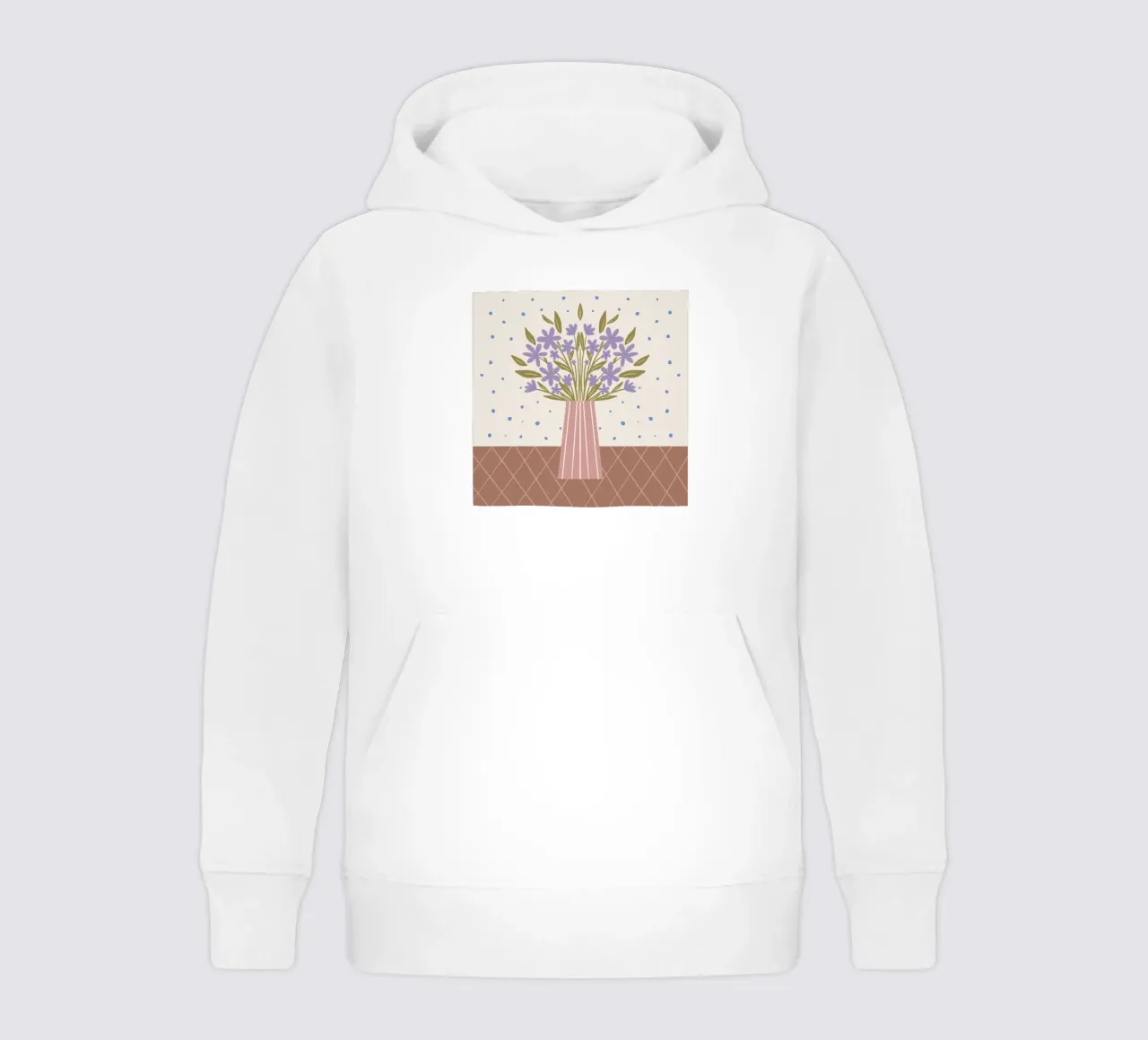 Florero - mousse de moca y violeta sudadera con capucha para niño de Wackapacka