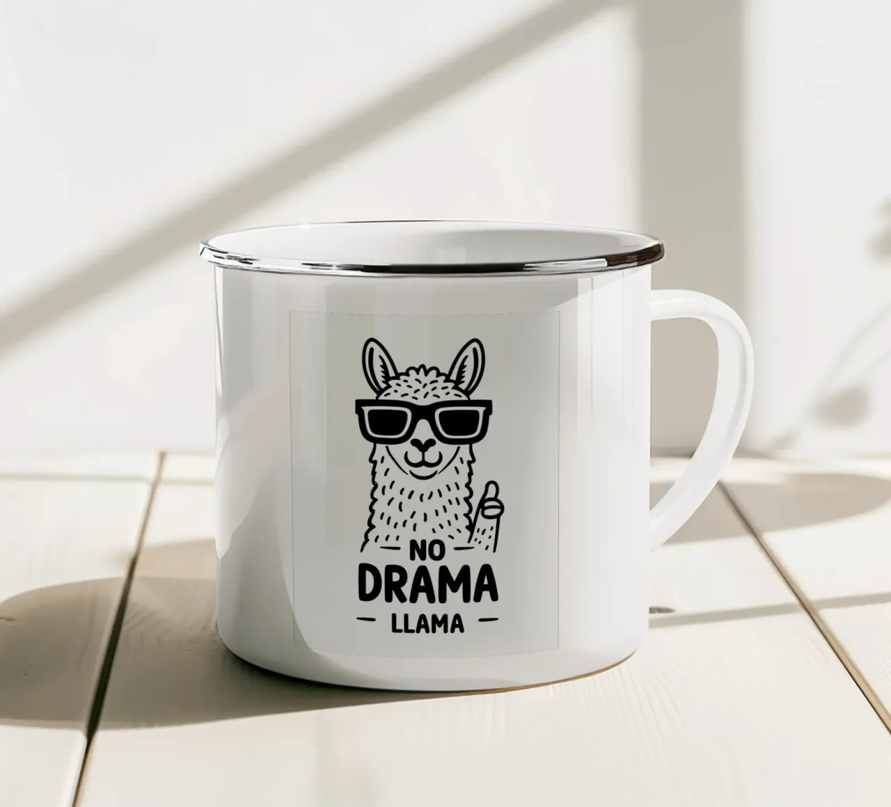 Nessun dramma LLama tazza in smalto da 🥝 KIWI STORE