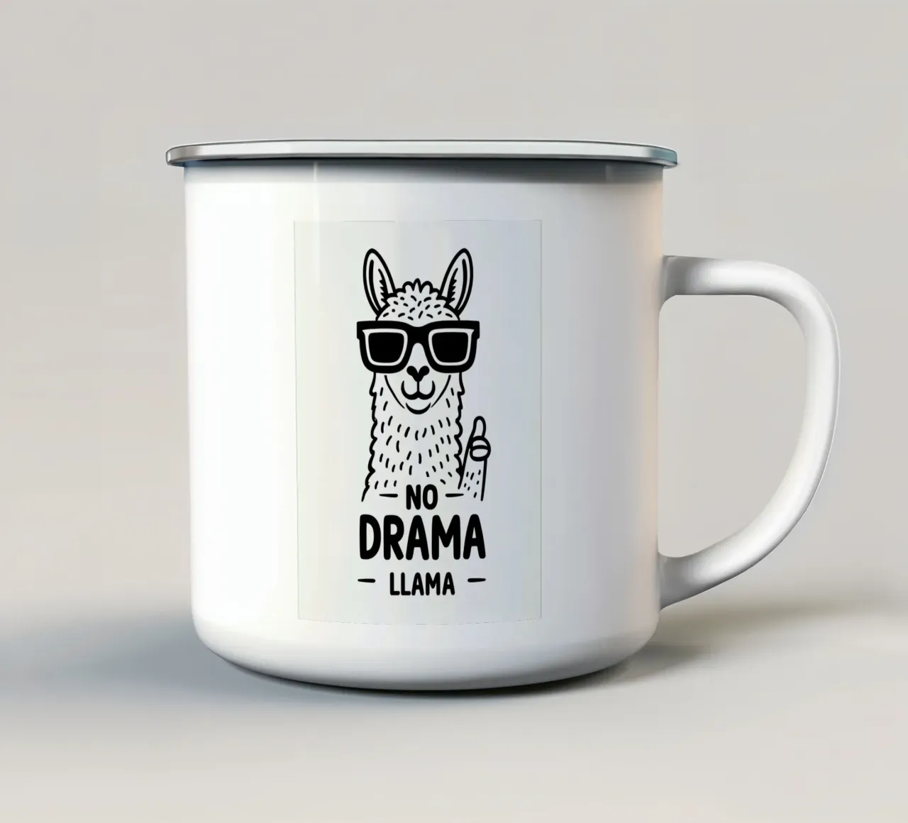 Nessun dramma LLama tazza in smalto da 🥝 KIWI STORE
